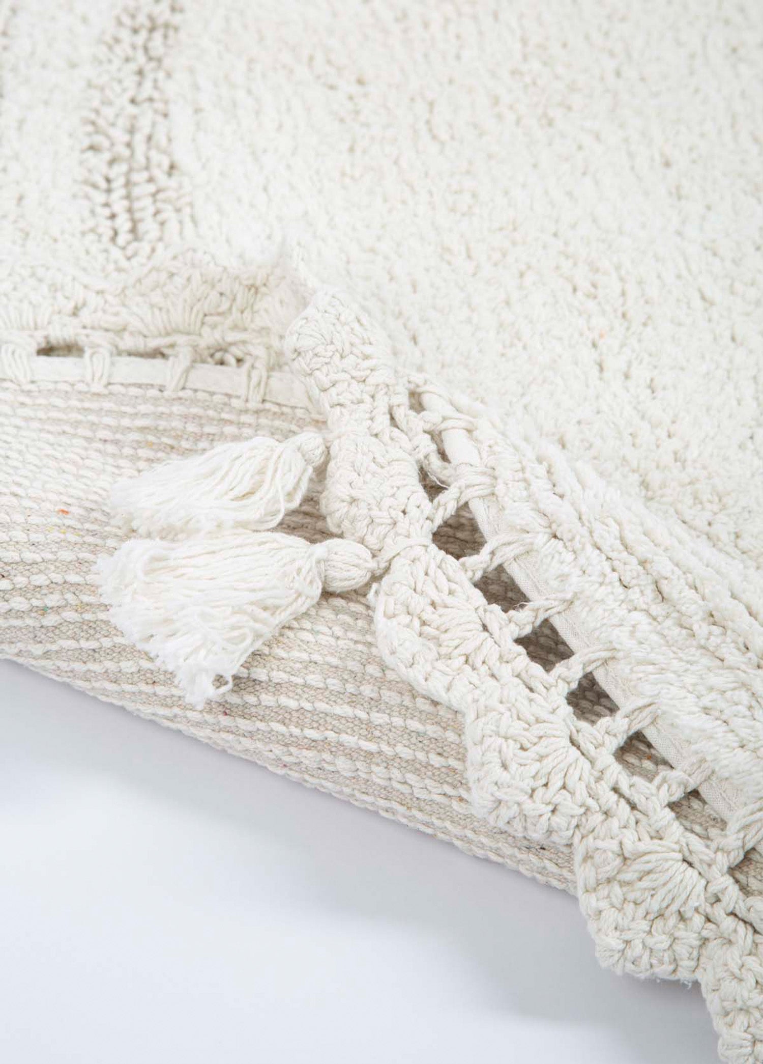 Olivid Round Bath Mat 100% Cotton 100x100 Ecru