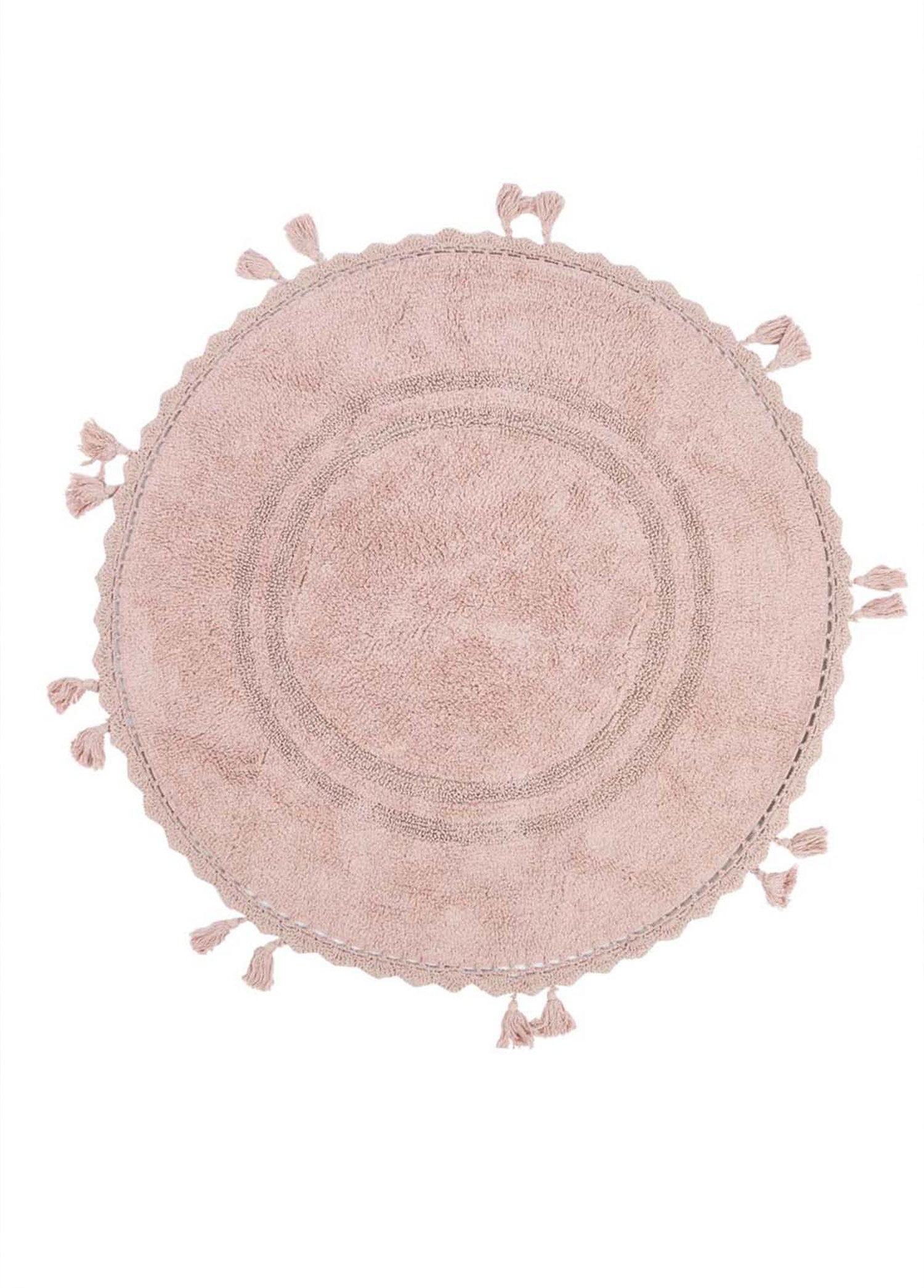 Olivid Round Bath Mat 100% Cotton 100x100 Pink