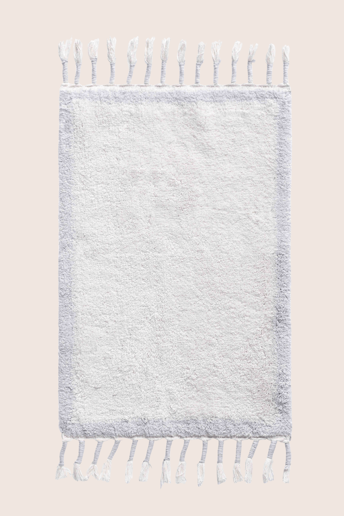 Root Tekli Banyo Paspası %100 Pamuk 50x80 cm Buz Mavi