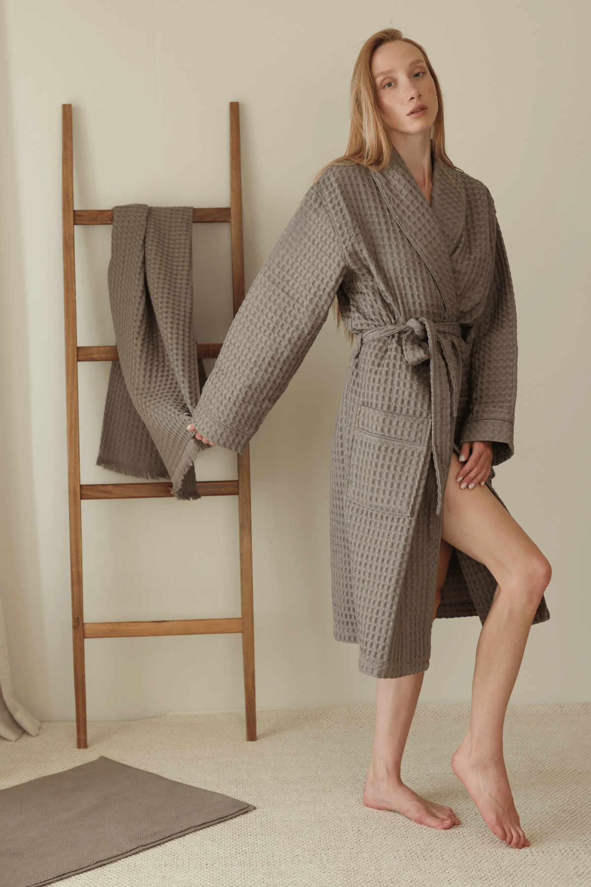 Aura Waffle Havlu Gri 50X100