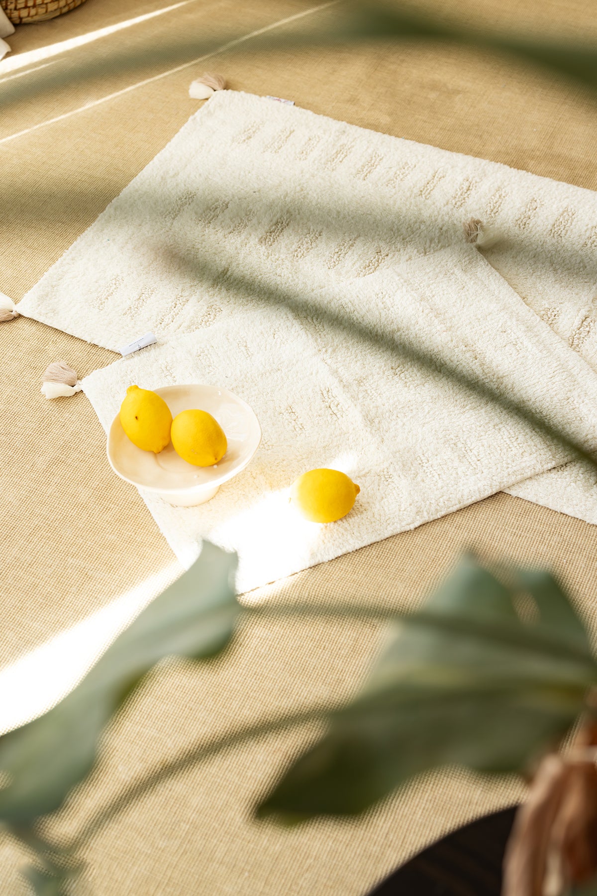 Togo 2 Piece Bath Mat Set 100% Cotton 40x60 + 60x90 Ecru