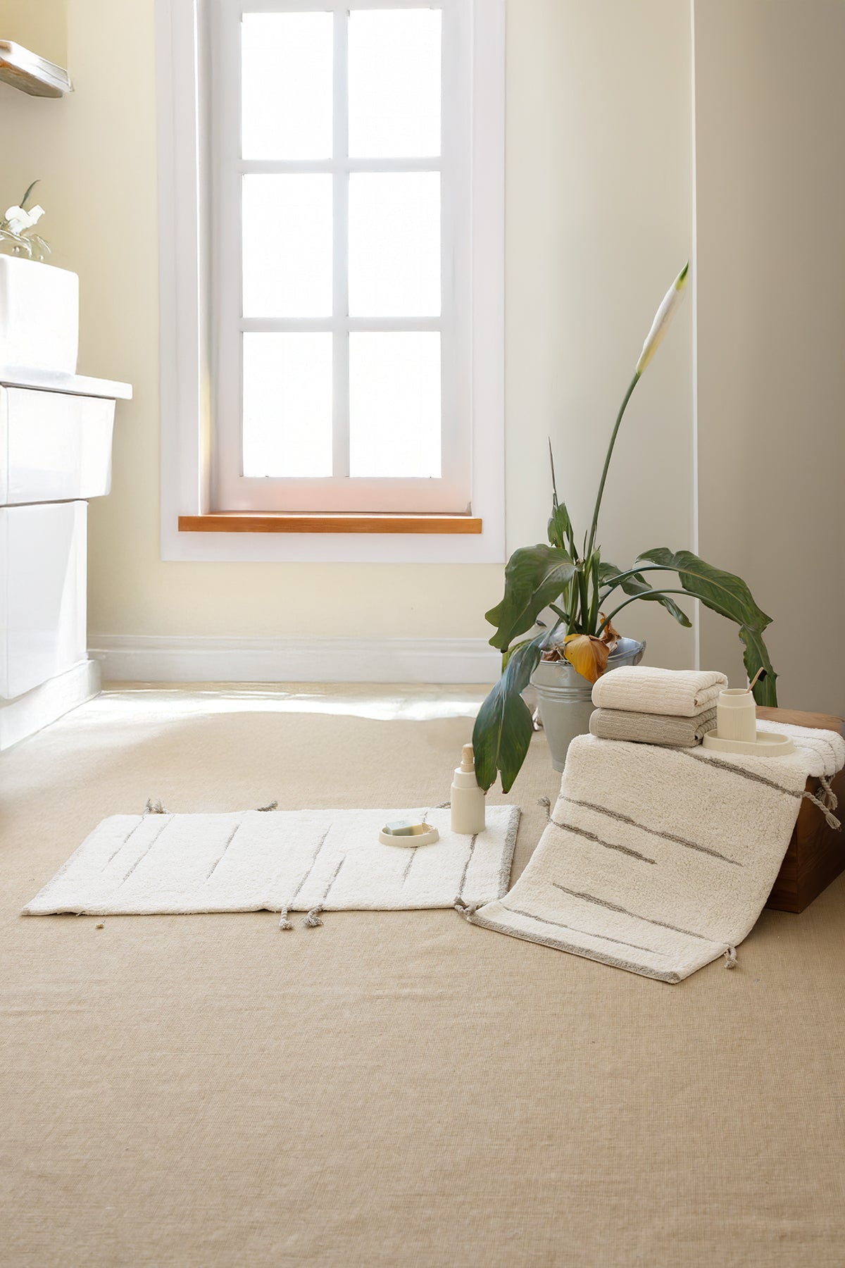 Earth Tekli Banyo Paspası %100 Pamuk 60x100 cm Yeşil