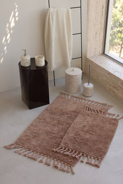 Belina 2'li Takım Bambu Banyo Paspası 40x60+60x90 Cm Karamel