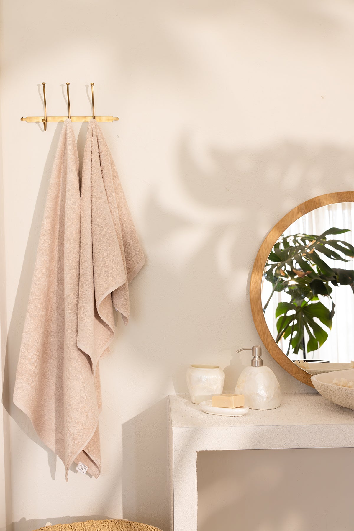 Sedef 3 Parça Banyo Seti Ekru