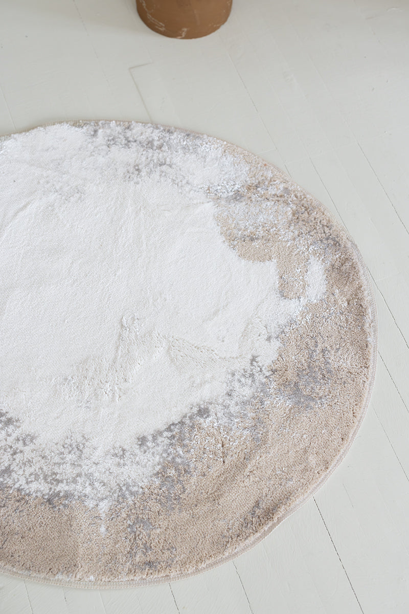 Hypnos Yuvarlak Banyo Paspası 70x70 Bej