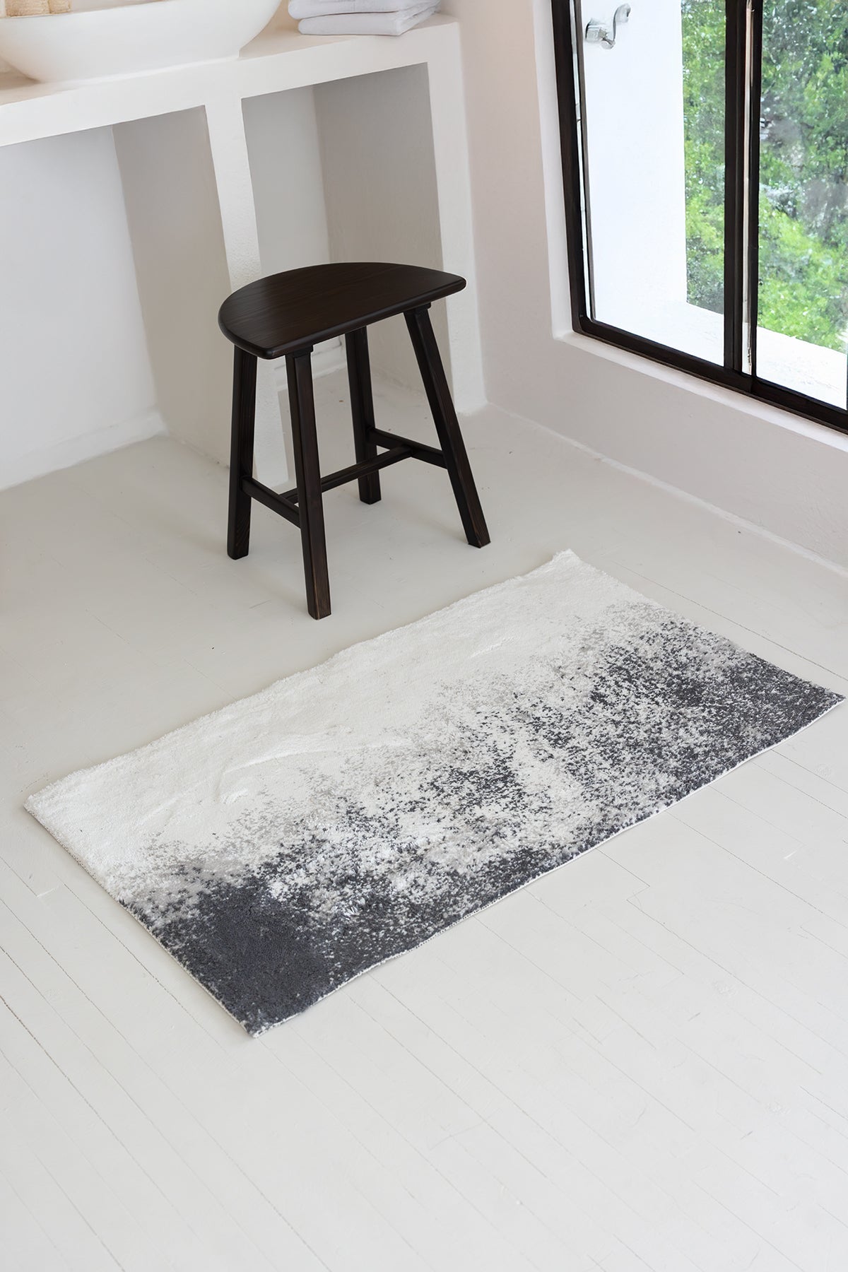 Nera Tekli Banyo Paspası 60x100 Koyu Gri