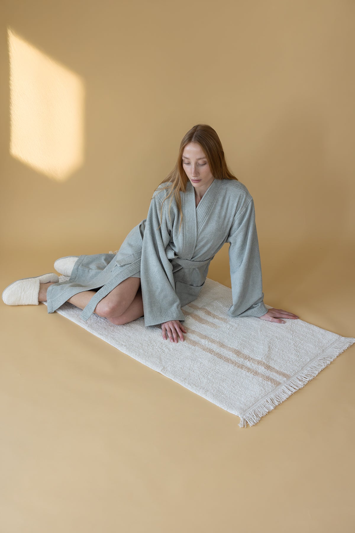 Bound Tekli Banyo Paspası %100 Pamuk 70x120 cm Beyaz