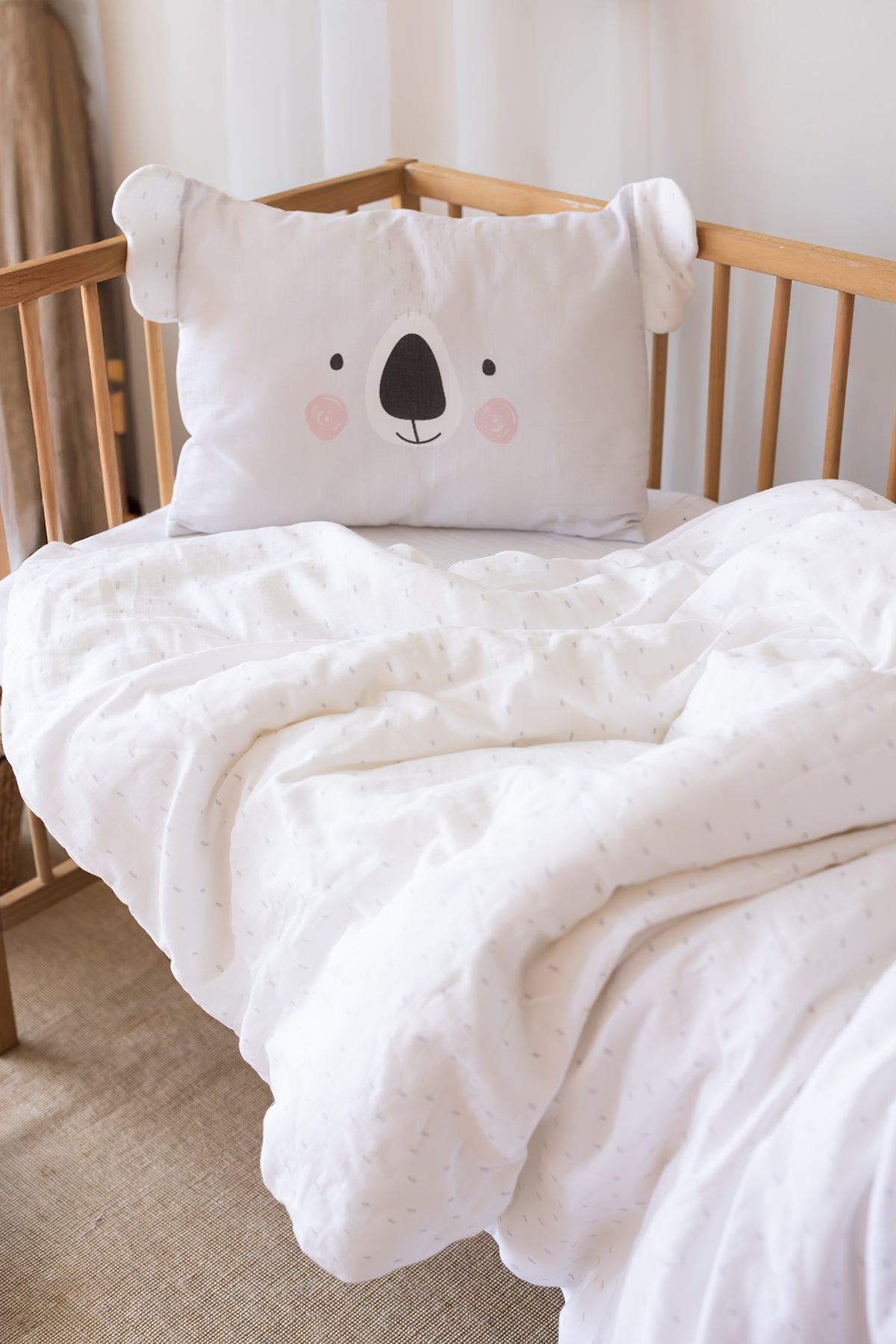 Tiny Koala Organic Cotton Muslin Kids Duvet Cover Set