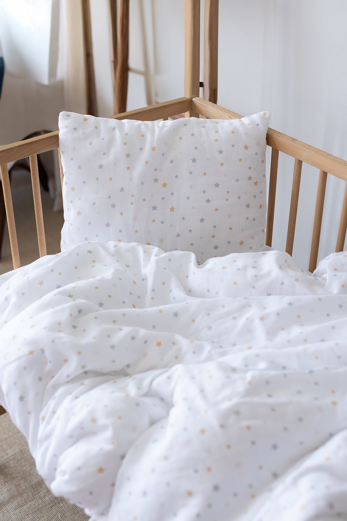 Dreamer Organic Cotton Muslin Kids Duvet Cover Set