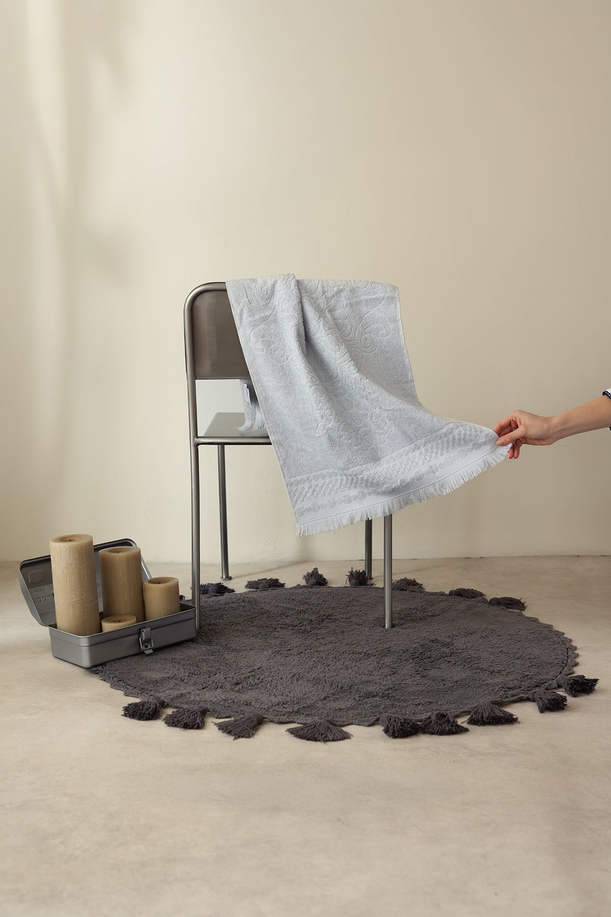 Rosima Face Towel 50x90 Gray