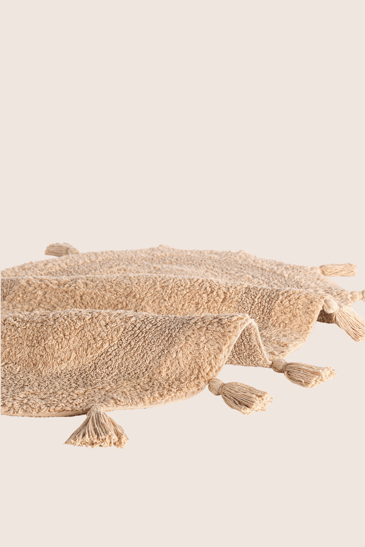 Hana 2 Piece Bath Mat Set 100% Cotton 40x60 + 60x90 Beige