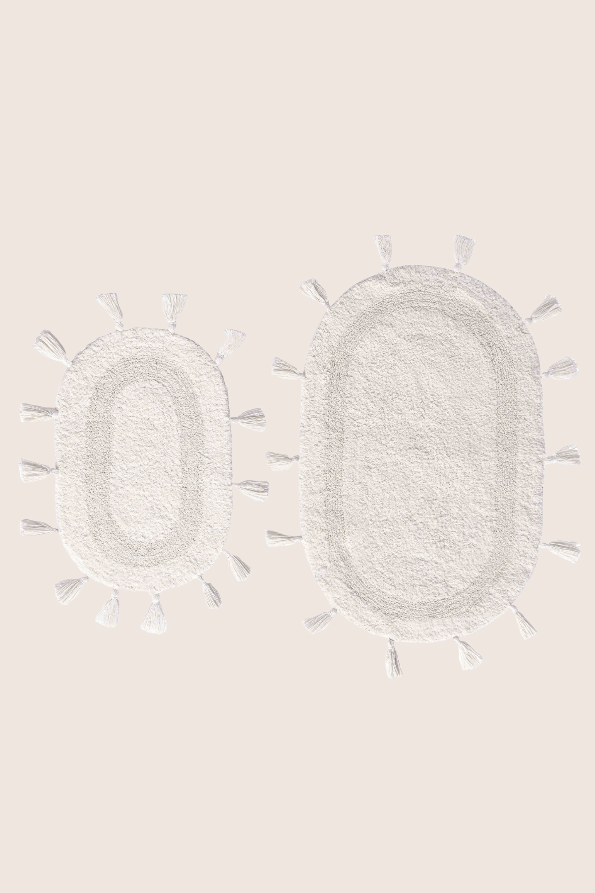 Hana 2’li Takım Banyo Paspası %100 Pamuk 40x60 + 60x90 Ekru