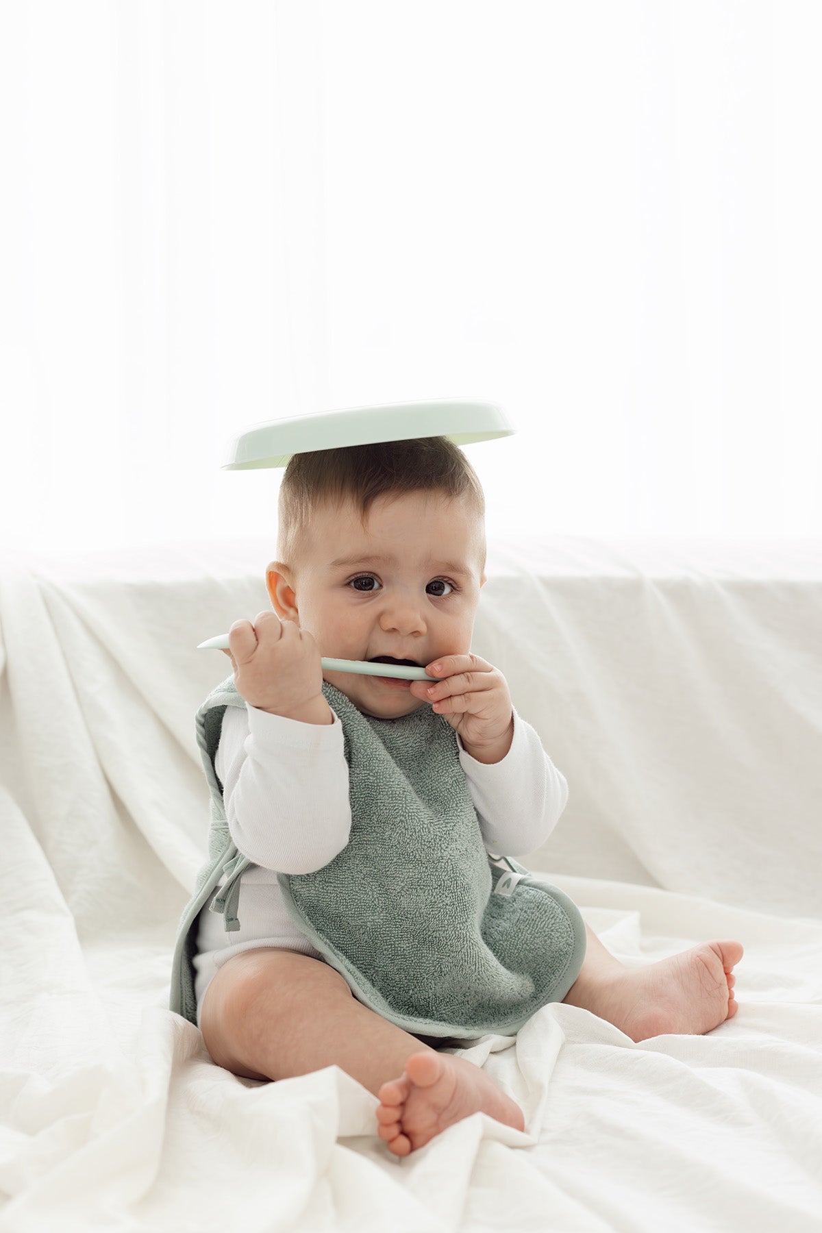 Colors of Joy 2'li Organik Pamuk Müslin Bebek Önlük Seti Mint