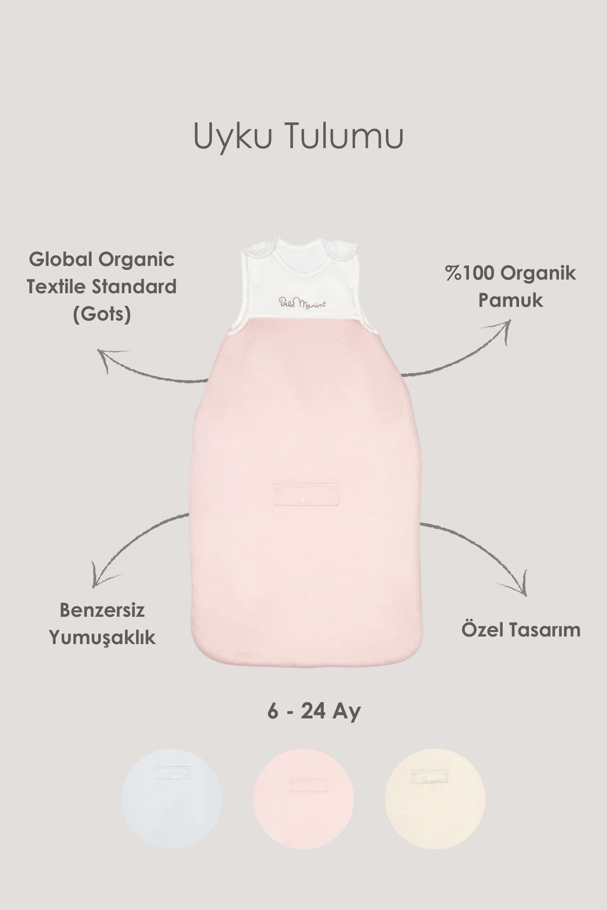 Bebemarin 2-Piece Organic Newborn Gift Set Blue | Swaddle Sleeper, Muslin Blanket