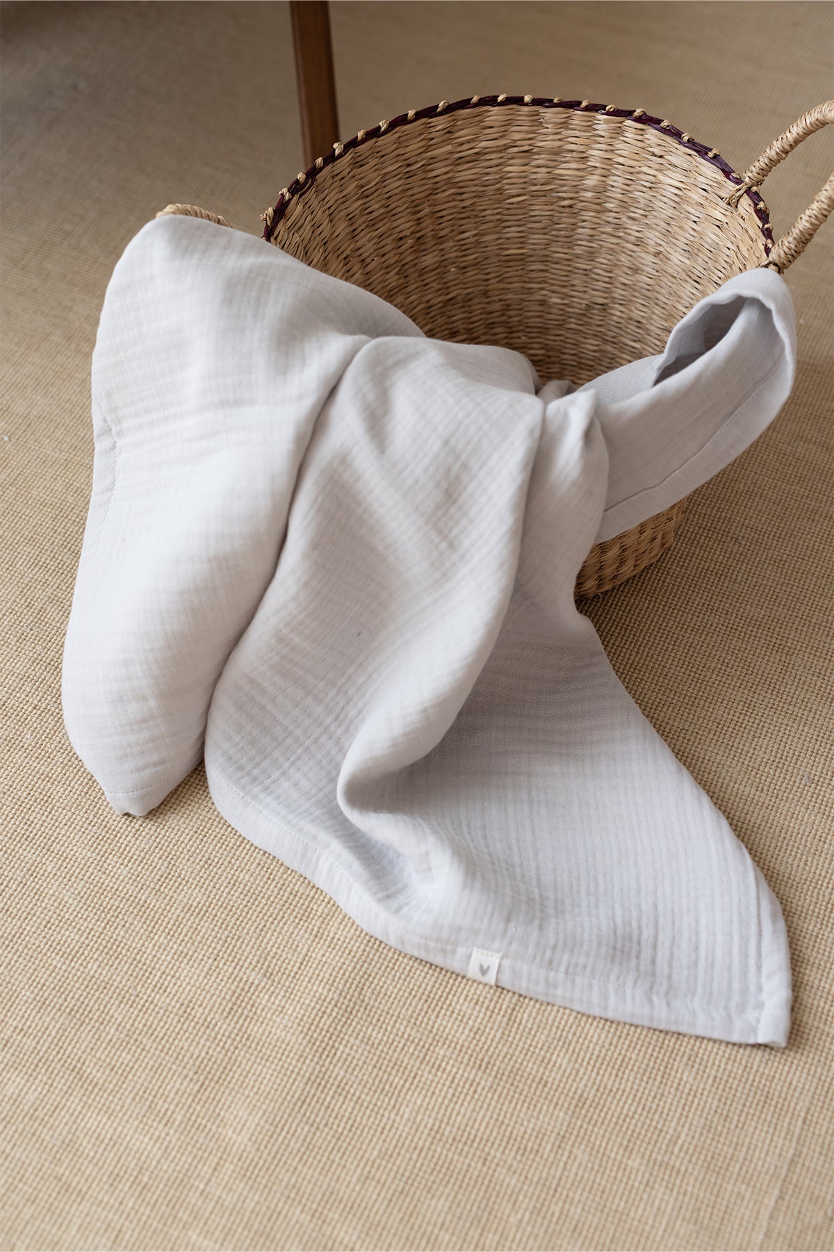 Joy of Colors Organic Cotton 4 Layer Muslin Bedspread Gray 100x100