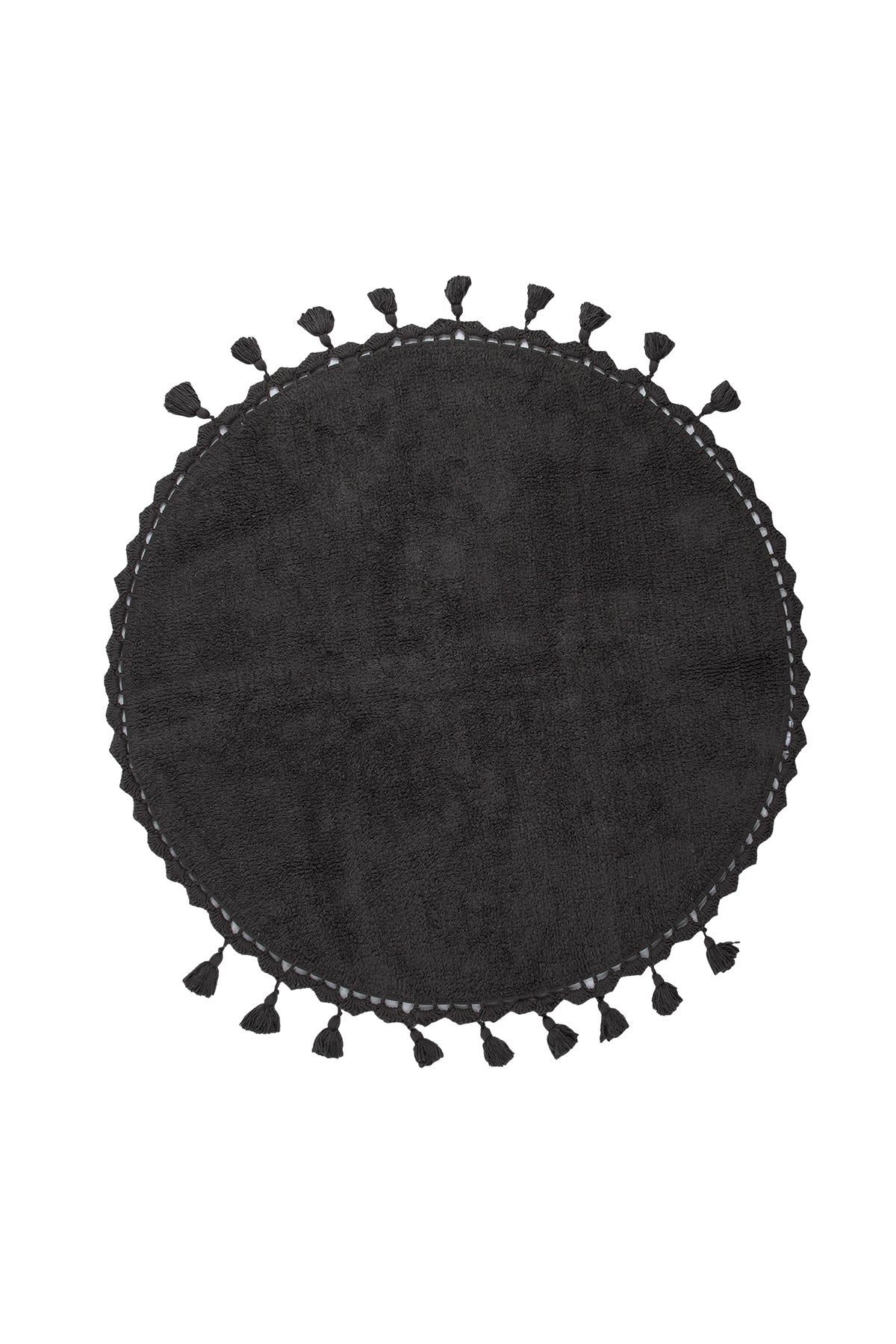Lowell Round Bath Mat 100% Cotton 100x100 Anthracite