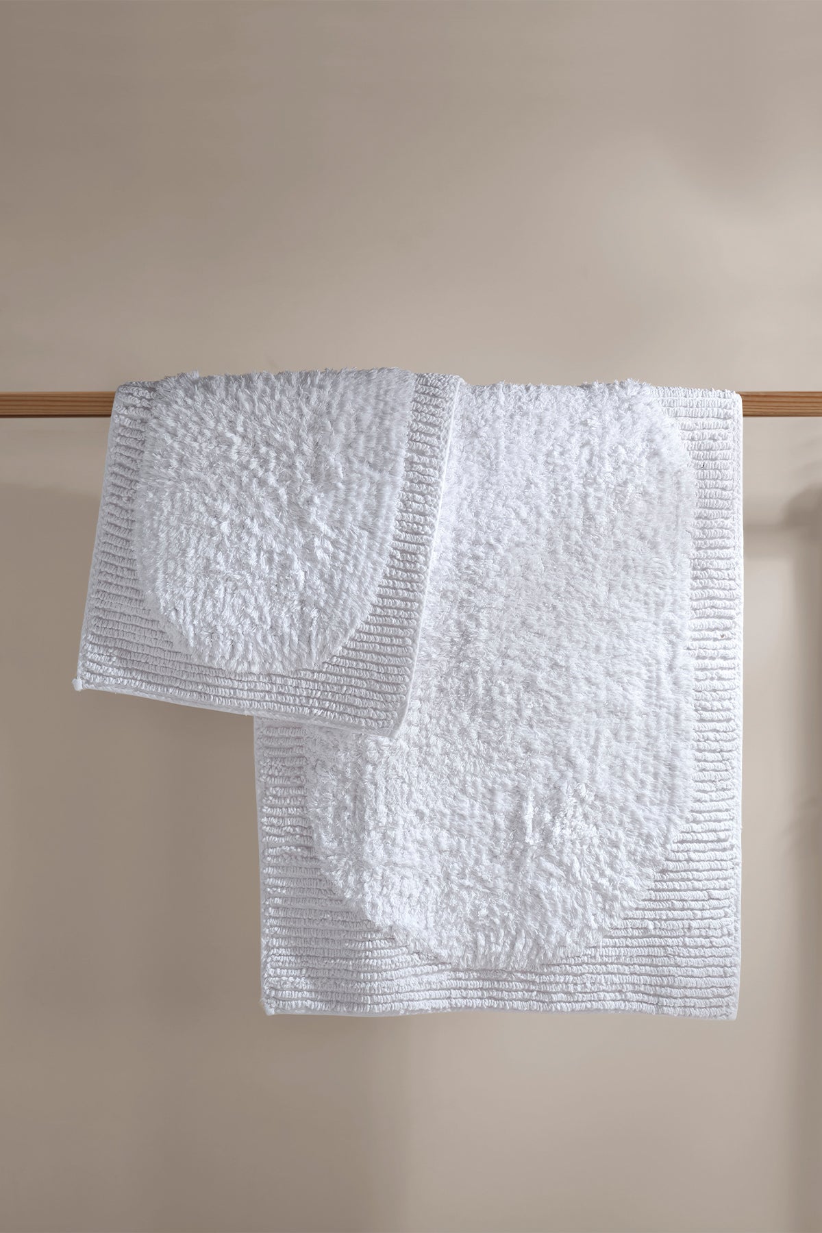 Plush 2 Piece Bath Mat Set 100% Cotton 40x60 + 60x90