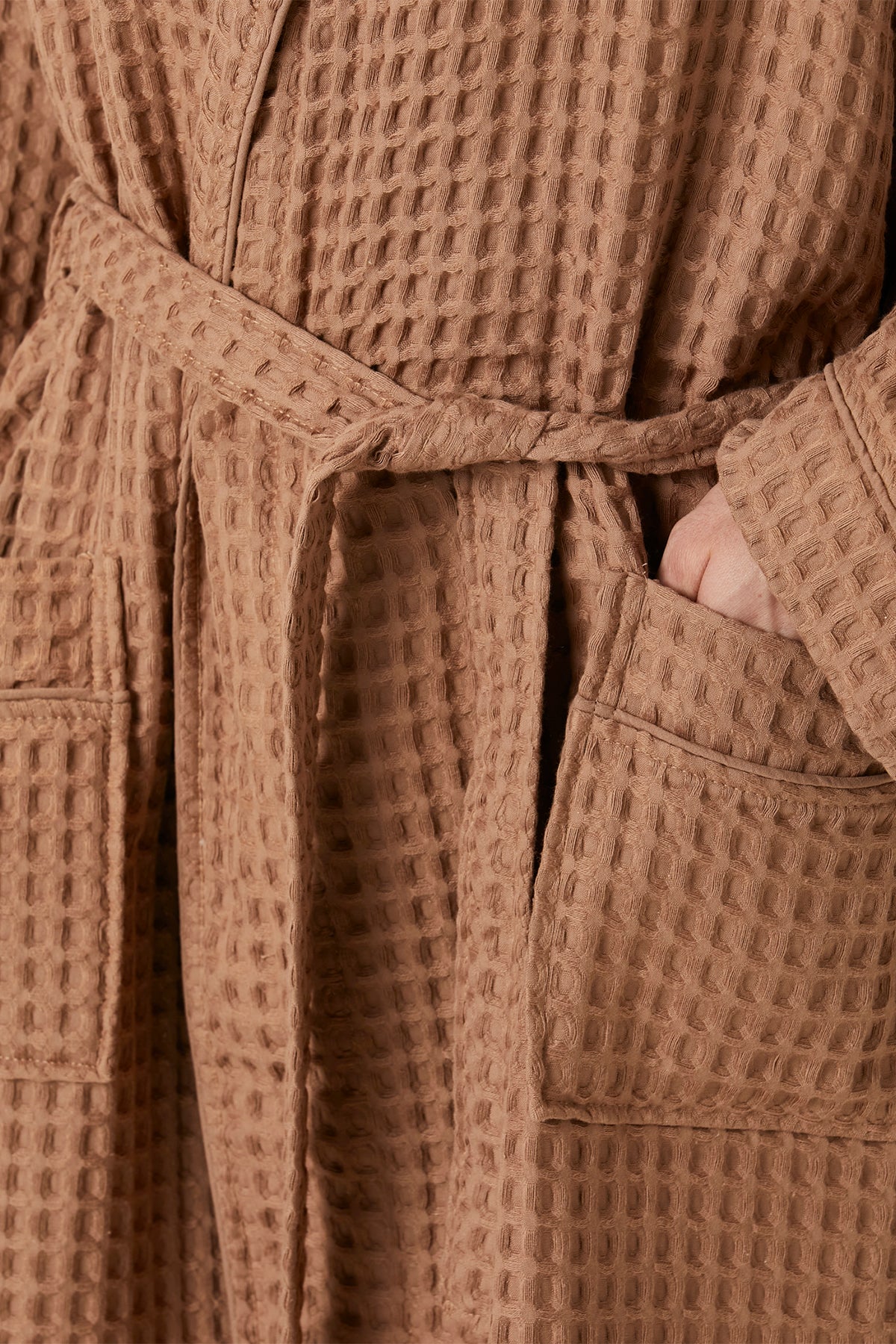 Aura Waffle Erkek Bornoz Mocha