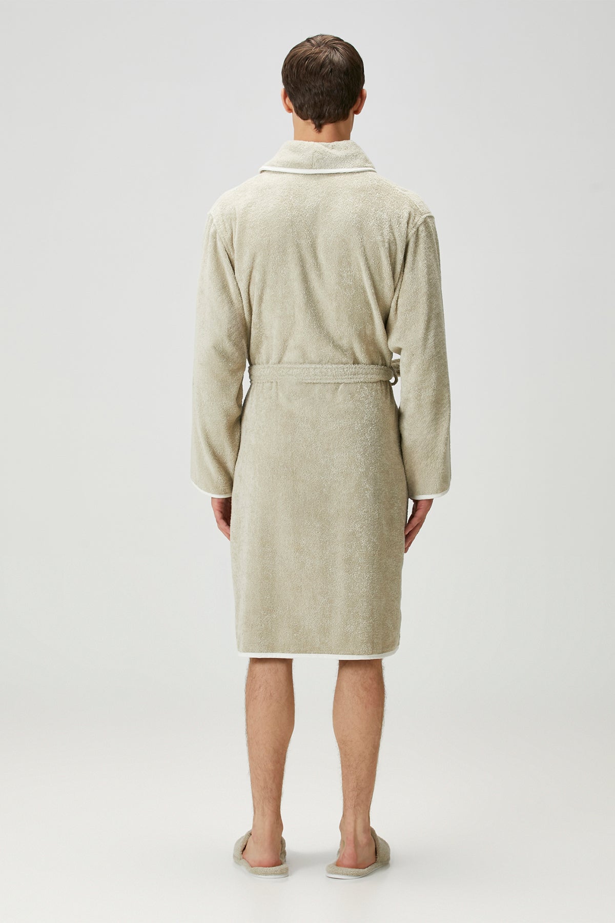 Allesi %100 Pamuk Erkek Bornoz Mint