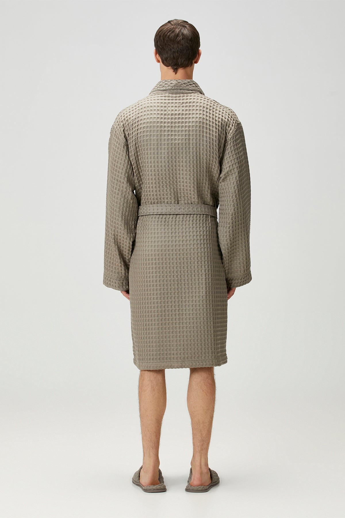 Aura Waffle Erkek Bornoz Gri
