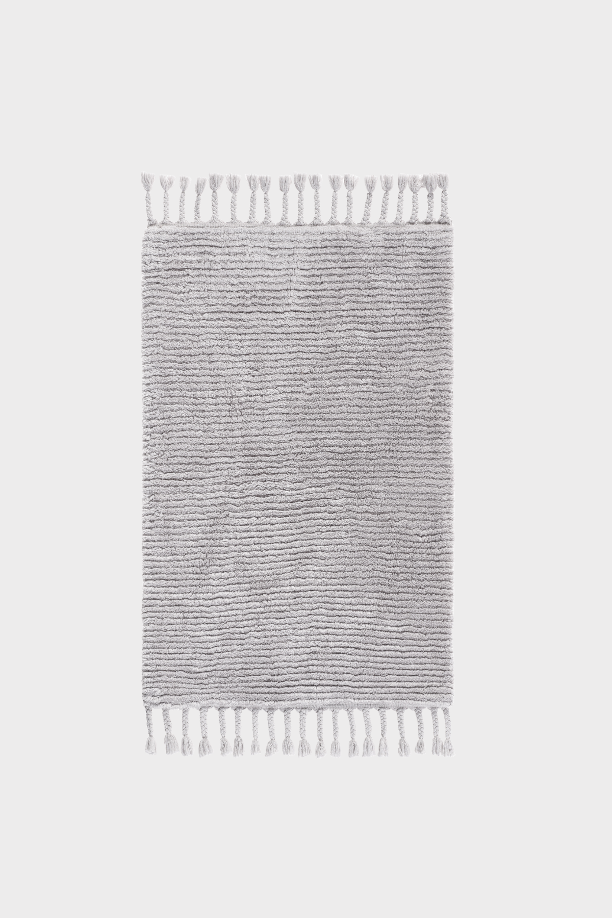 Belina Tekli Bambu Banyo Paspası 50x80 Cm Küllü Gri