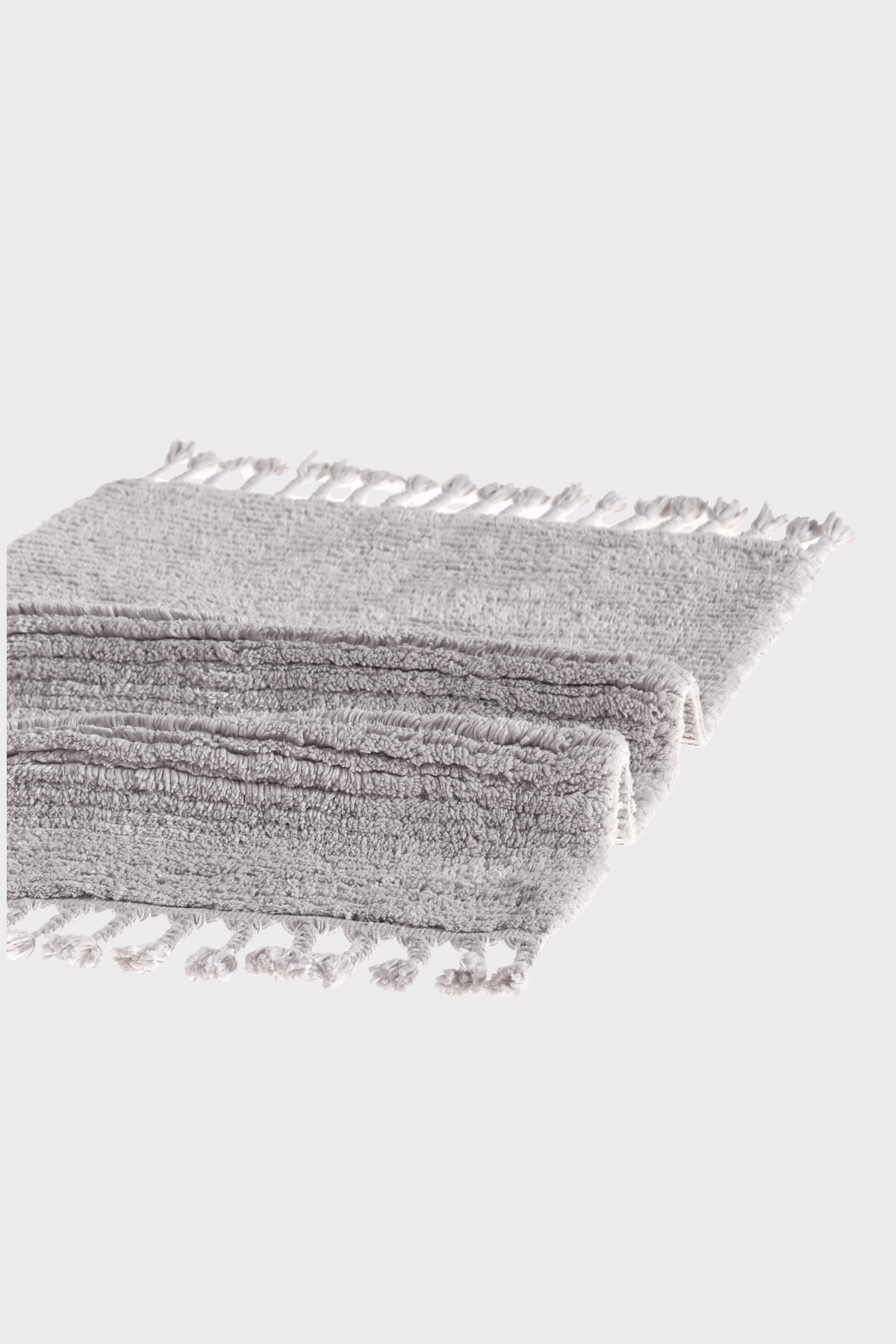 Belina Tekli Bambu Banyo Paspası 70x120 Cm Küllü Gri