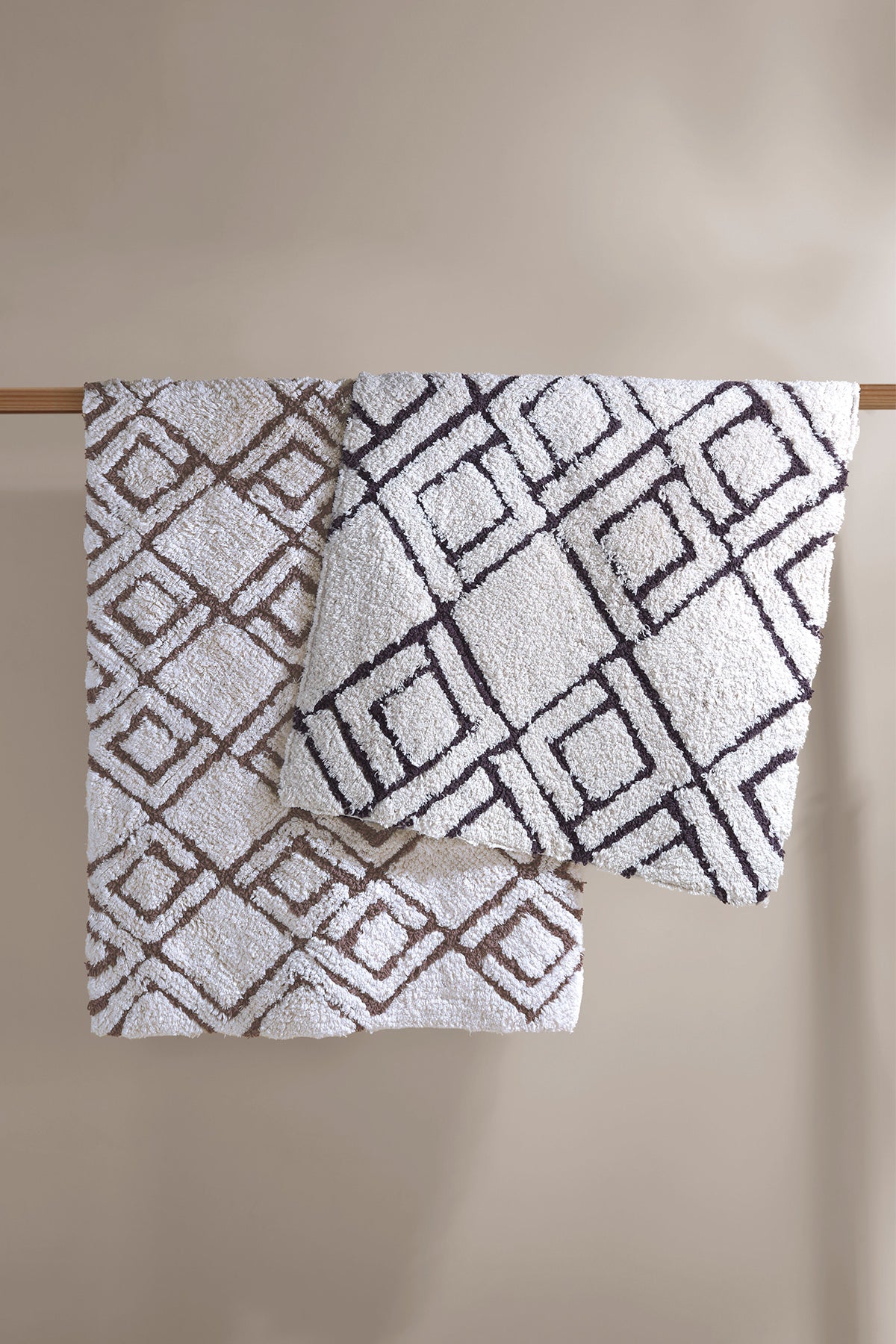 Cava 2’li Takım Banyo Paspası %100 Pamuk 40x60 + 60x90 Gri