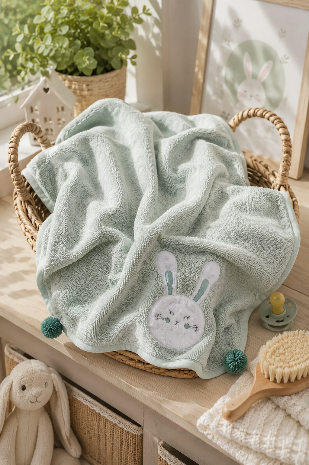 Bunny %100 Pamuk Bebek Havlusu 50x75 cm