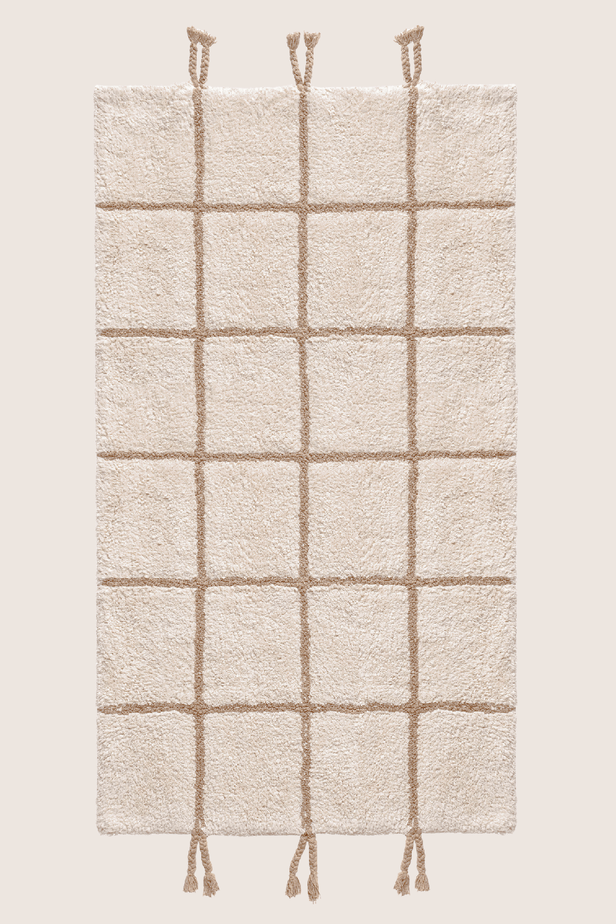 Elani Tekli %100 Pamuk Banyo Paspası 100x150 Cm Bej