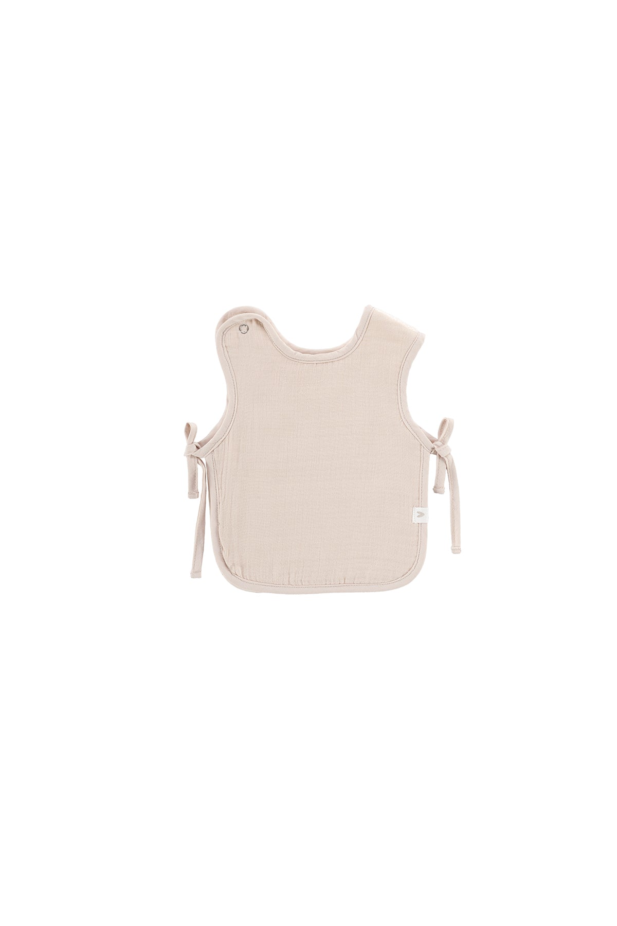 Colors of Joy 2-Piece Organic Cotton Muslin Baby Bib Set Beige