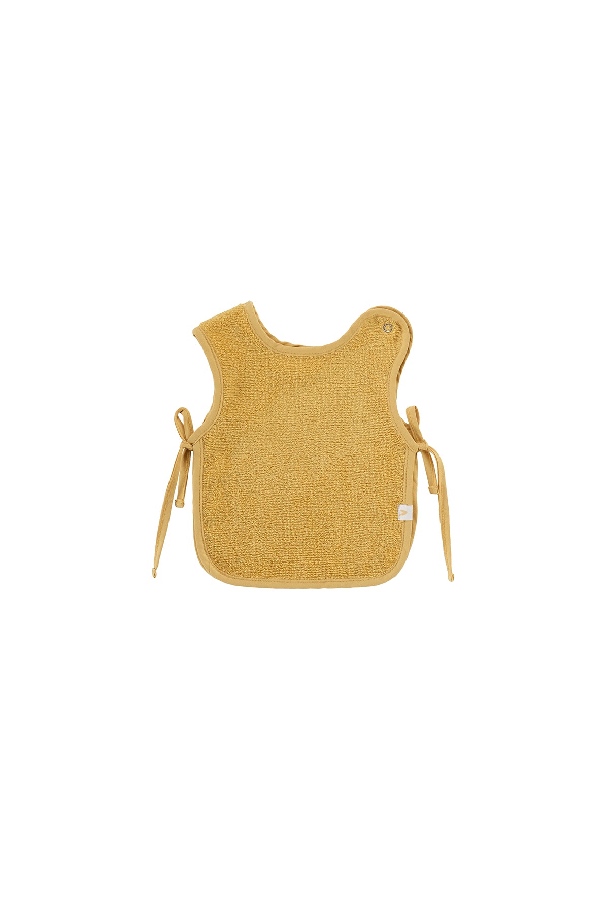 Colors of Joy 2-Piece Organic Cotton Muslin Baby Bib Set Mustard