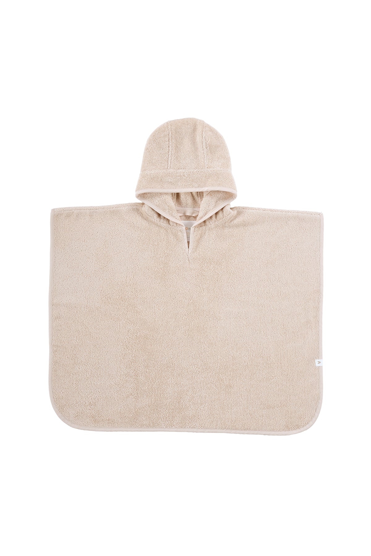 Tiny Squirrel Organik Pamuk Nakışlı Çocuk Panço Bej