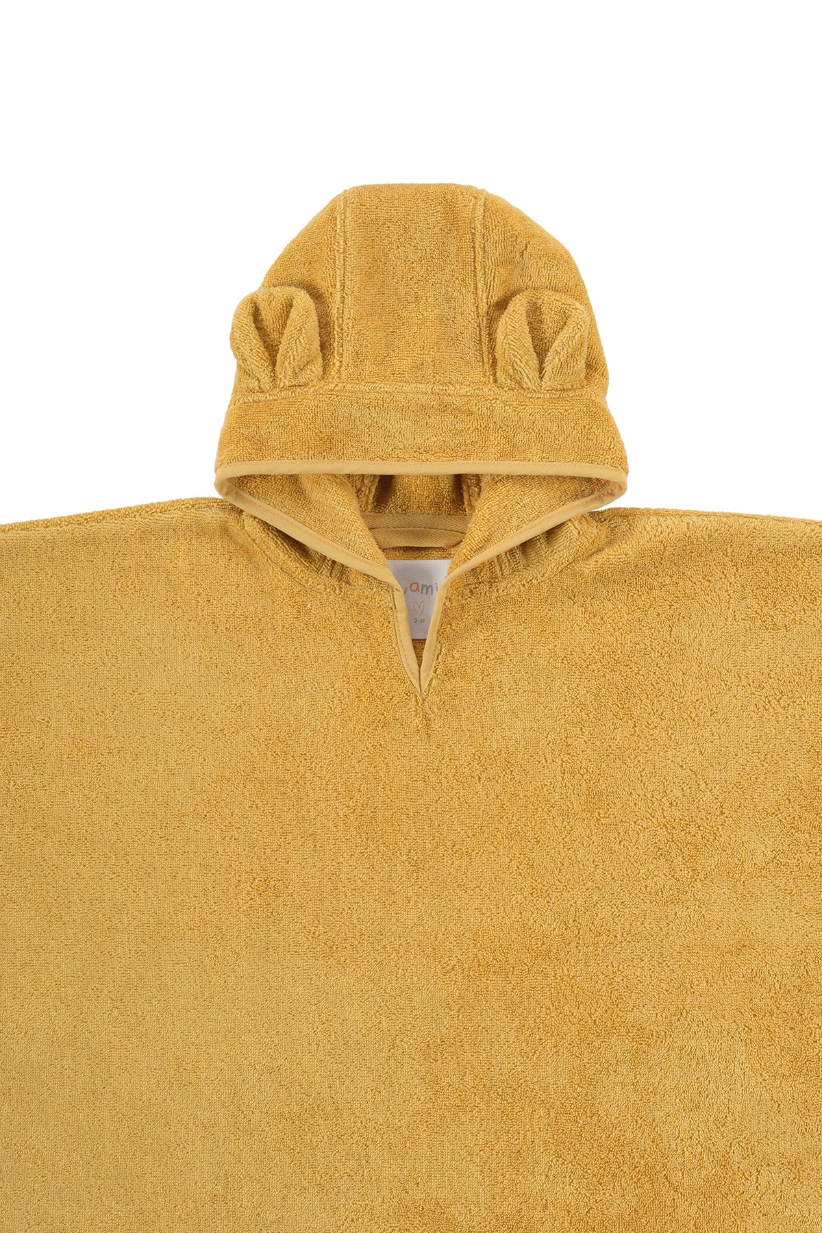 Tiny Bear Organic Cotton Kids Poncho Mustard