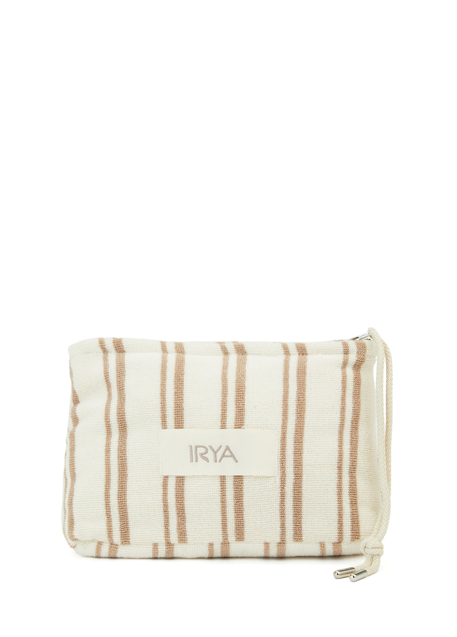 In Lines İpliği Boyalı Makyaj Çantası Mocha