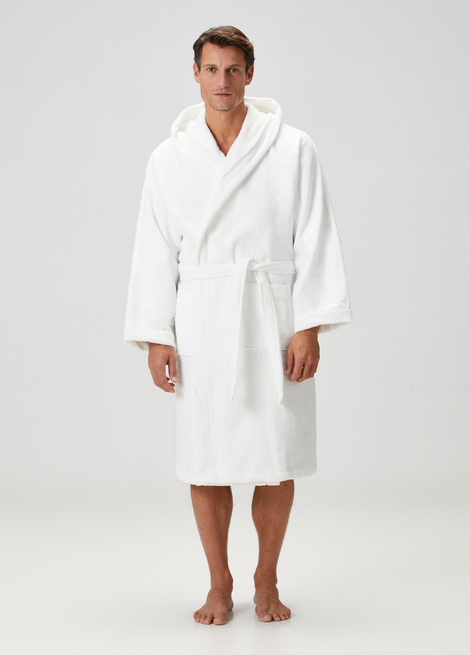 Miro %100 Pamuk Erkek Bornoz Beyaz