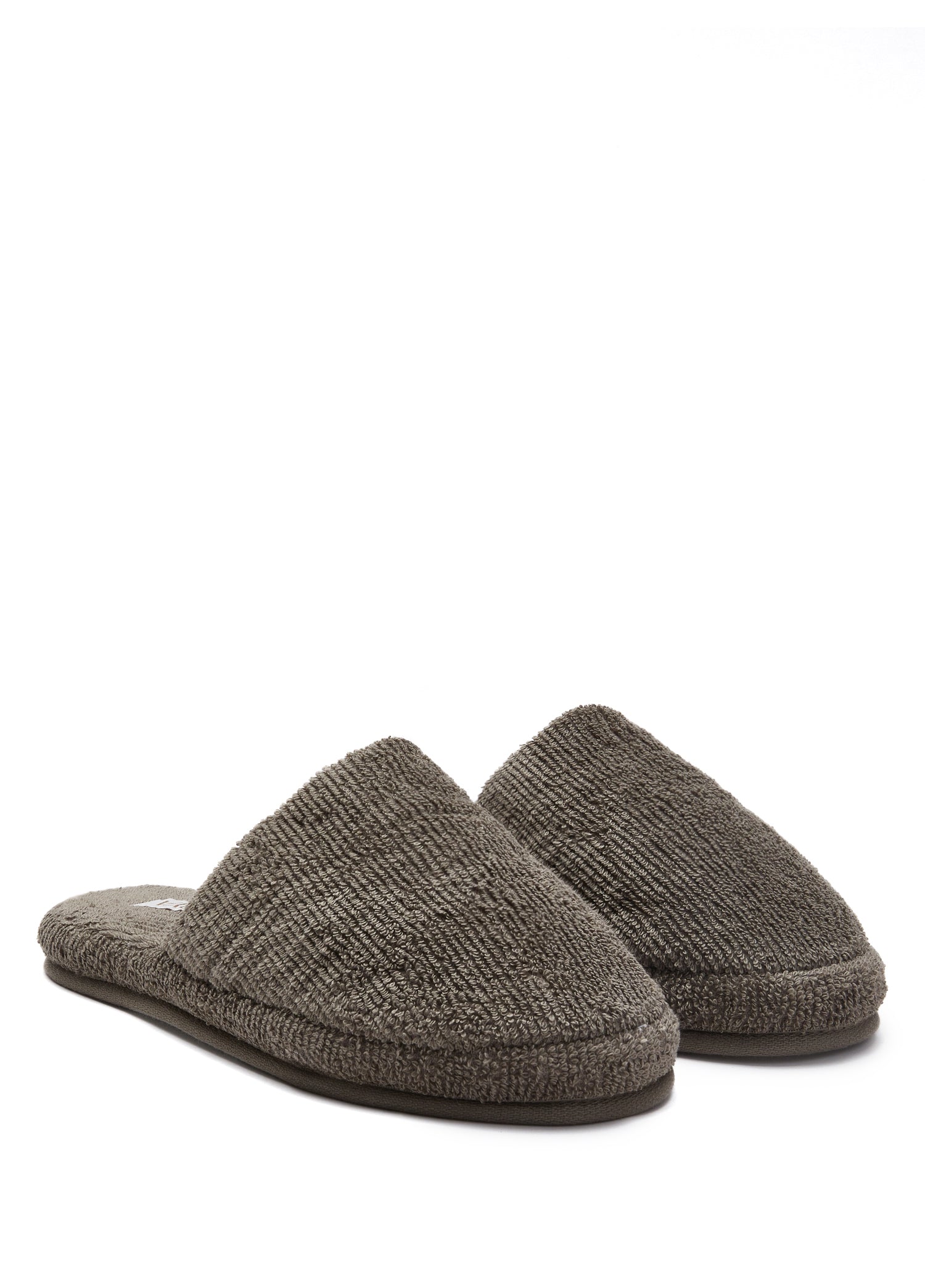 Solena %100 Pamuk Unisex Havlu Terlik Gri