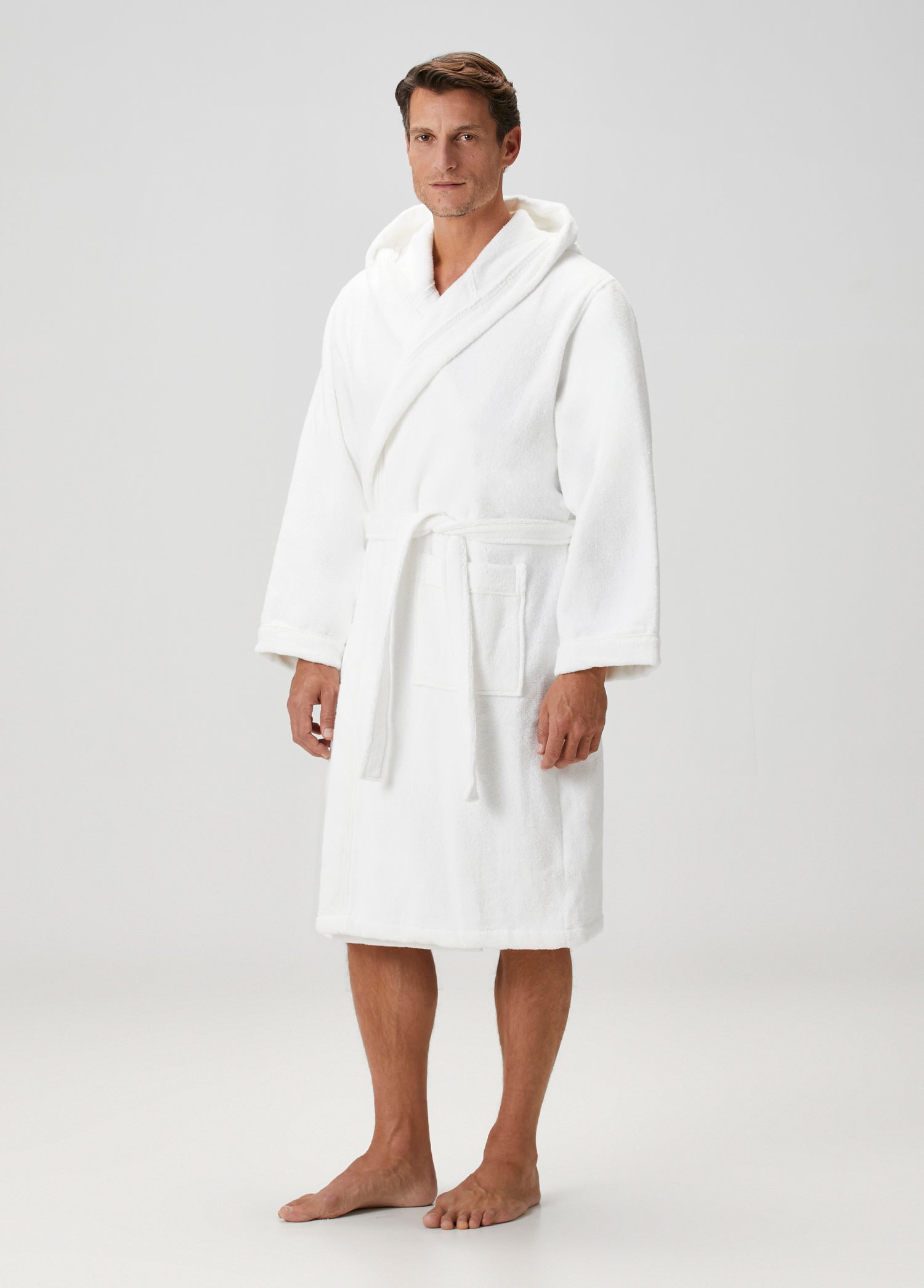 Miro %100 Pamuk Erkek Bornoz Beyaz