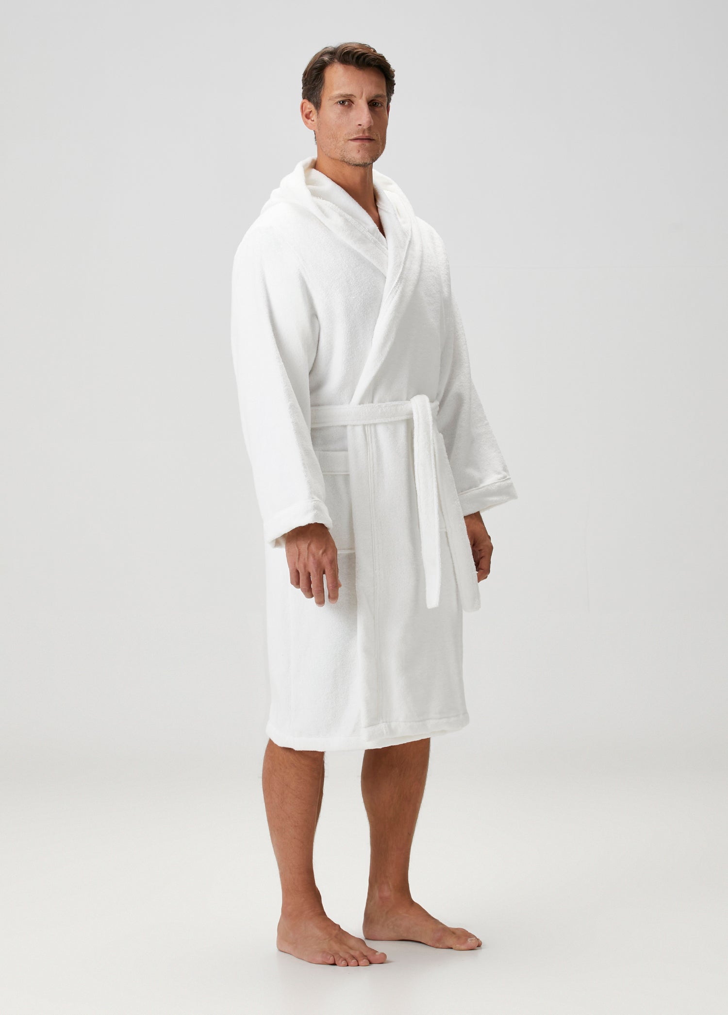 Miro %100 Pamuk Erkek Bornoz Beyaz