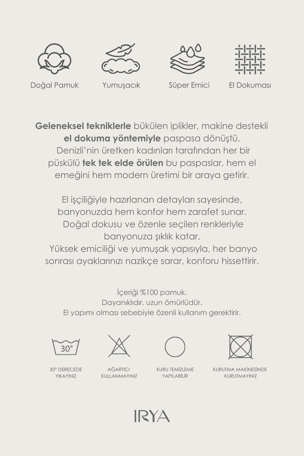 Laura Yuvarlak Banyo Paspası %100 Pamuk 100x100 Pembe