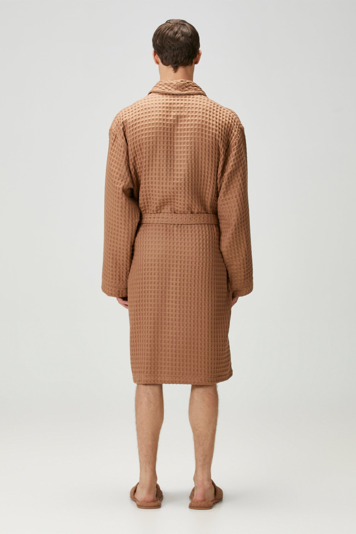 Aura Waffle Erkek Bornoz Mocha