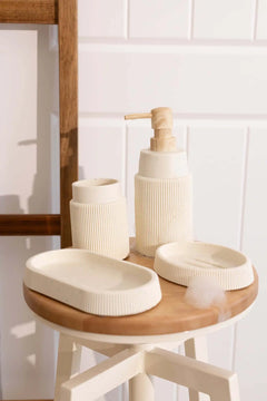 Earth 4-Piece Bathroom Set Beige