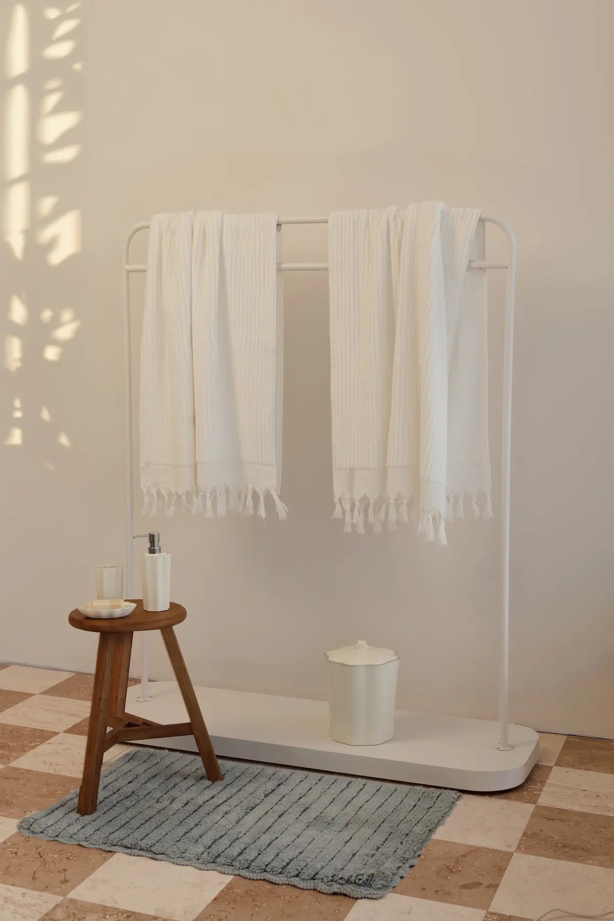 Ege %100 Pamuk Setli Yüz Havlusu 4/50x90 cm Bright Ecru