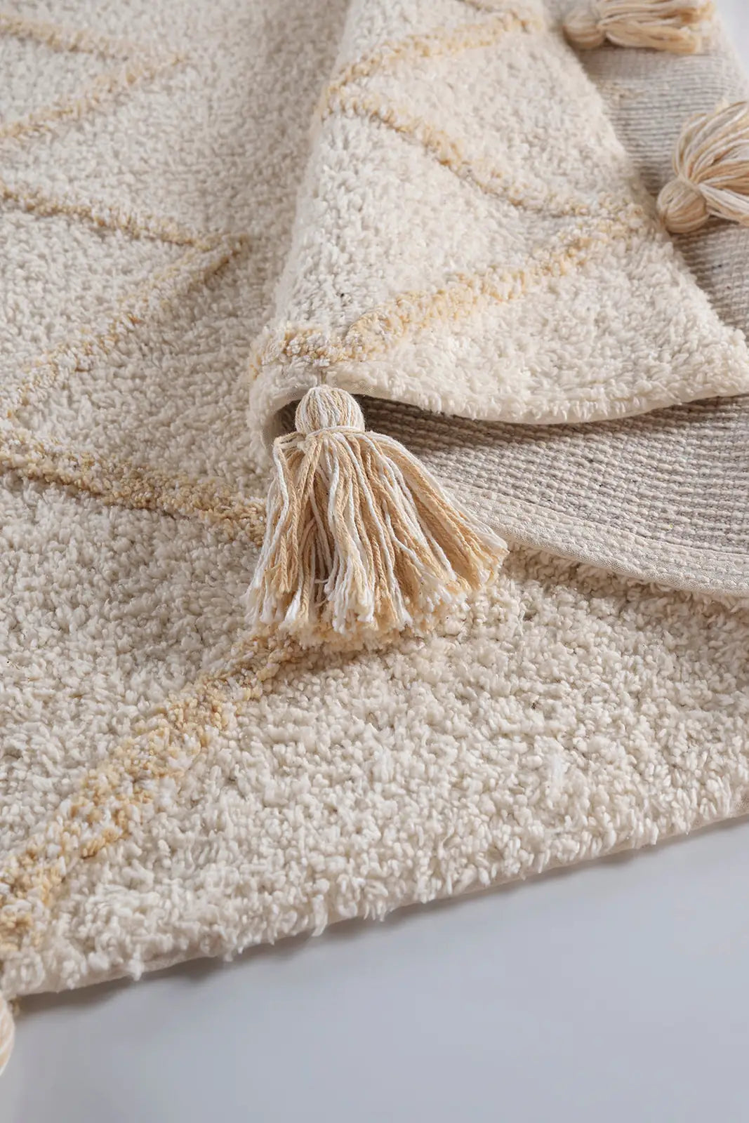 Agnes 2 Piece Bath Mat Set 100% Cotton 40x60 + 60x90 Ecru