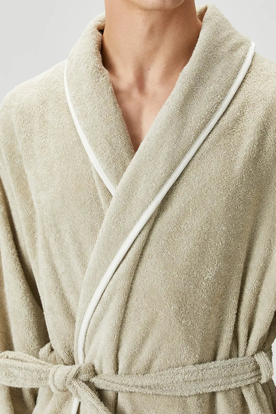 Allesi %100 Pamuk Erkek Bornoz Mint