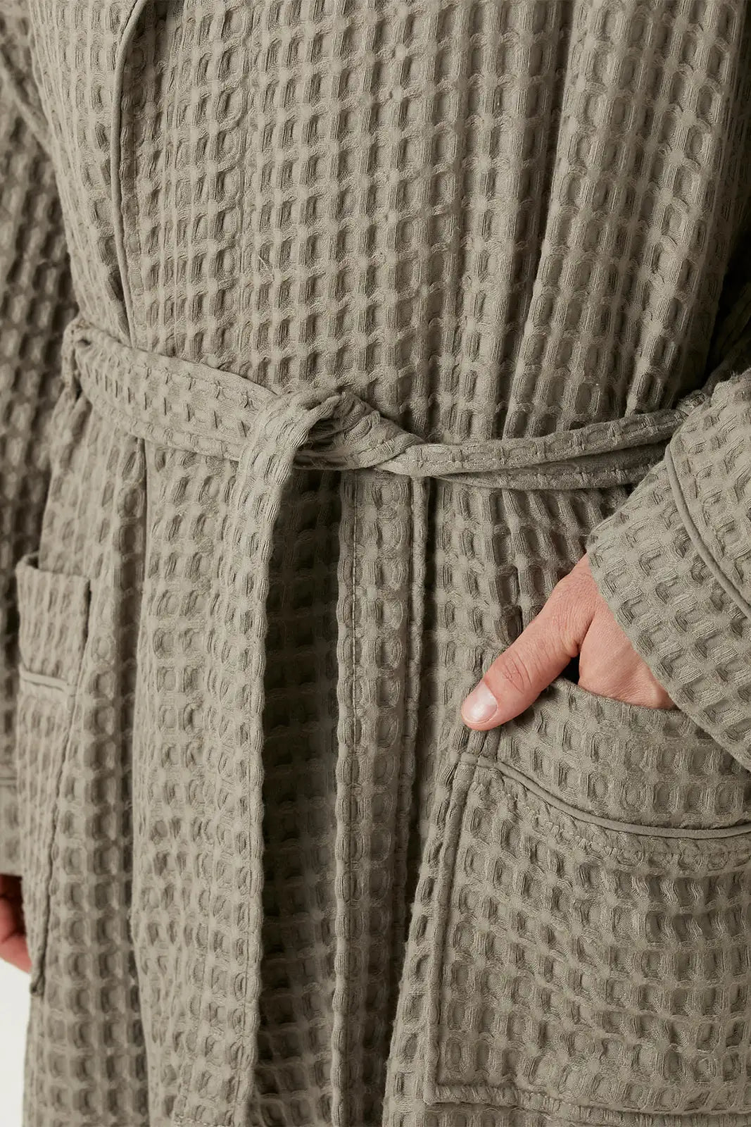 Aura Waffle Erkek Bornoz Gri