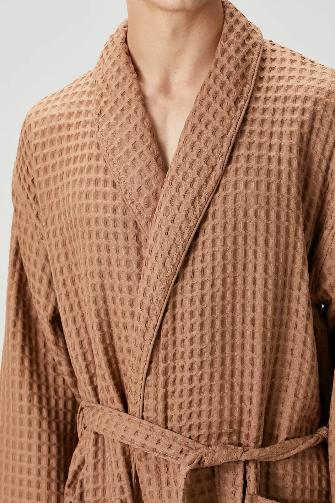 Aura Waffle Erkek Bornoz Mocha