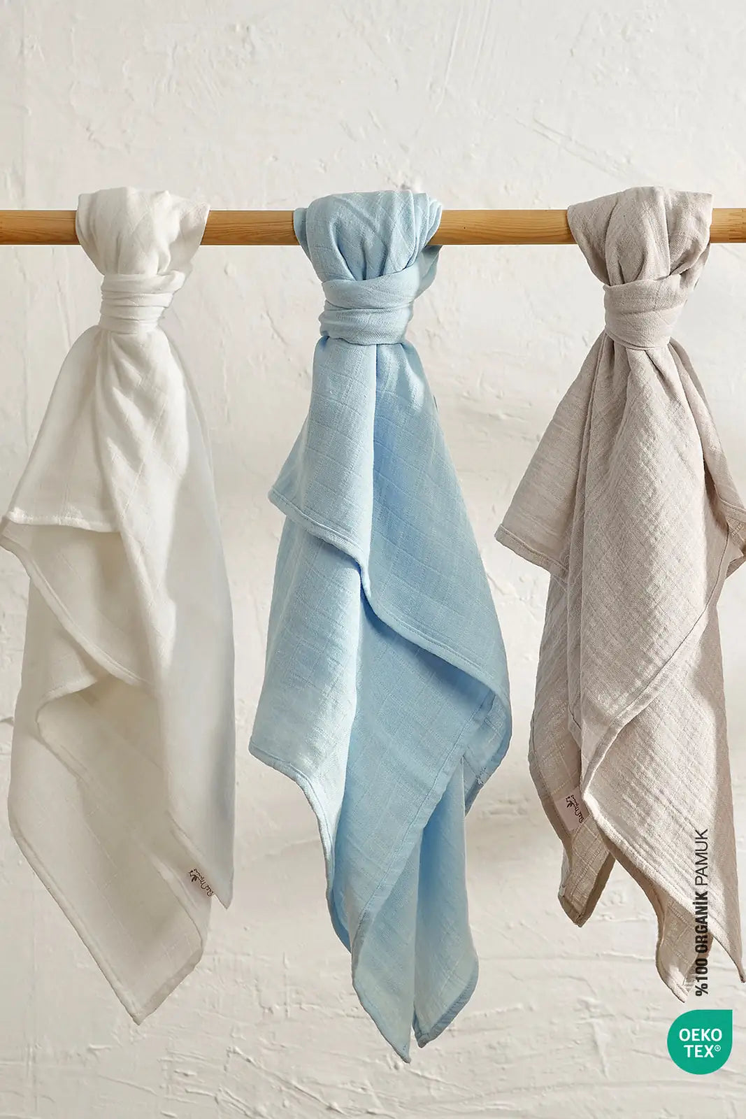 BebeMarin Çok Amaçlı Müslin Örtü 120x120 Beyaz