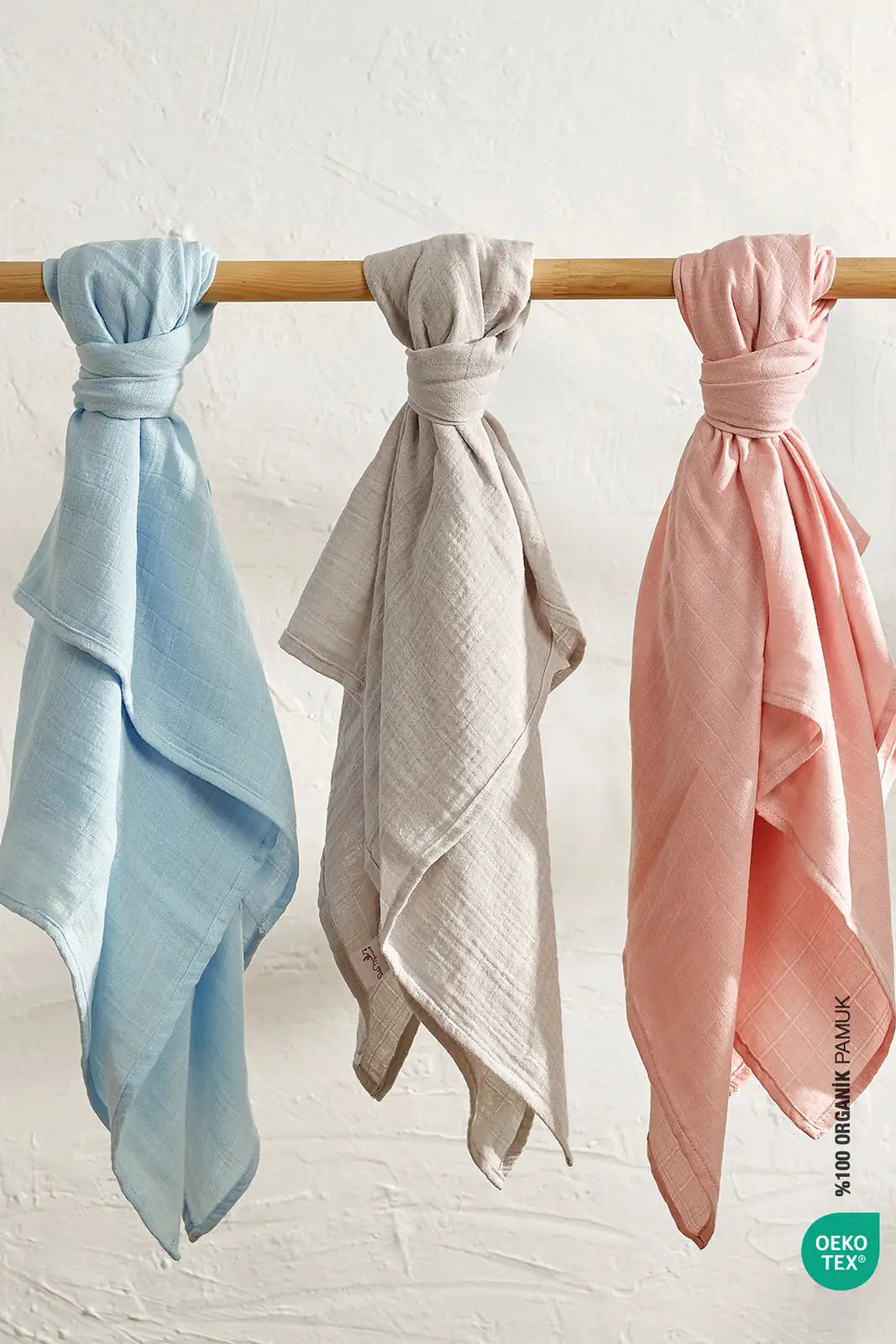 BebeMarin Çok Amaçlı Müslin Örtü 120x120 Mavi