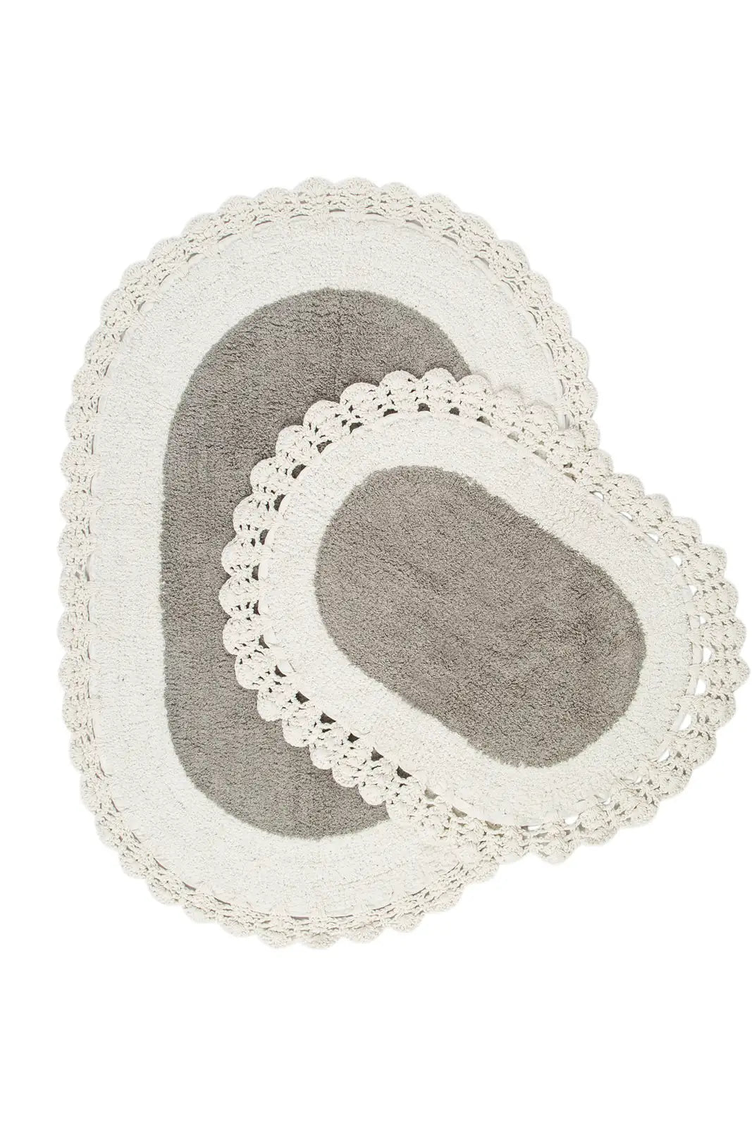 Bianca 2 Piece Bath Mat Set 100% Cotton 40x60 + 60x90 Gray