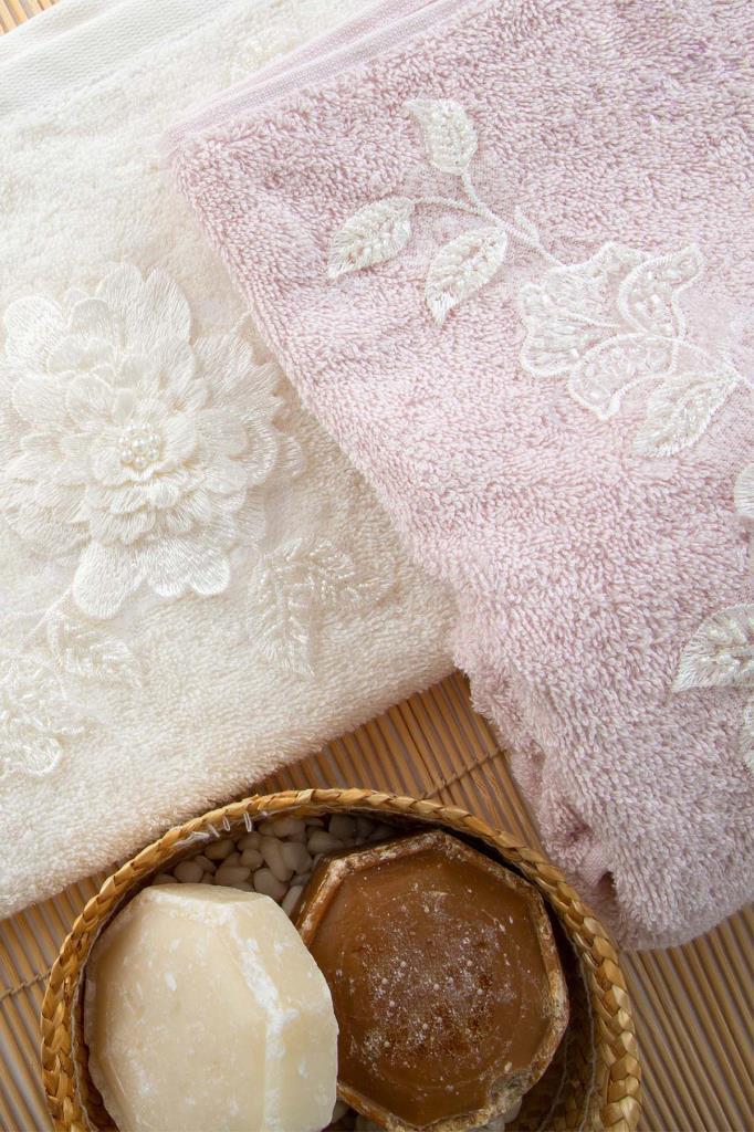 Pearly Yüz Havlusu 50x90 Pudra